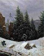 Carl Gustav Carus Cemetery on Mount Oybin Sweden oil painting artist